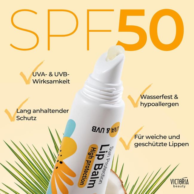 Victoria Beauty Lippenbalsam, Sonnenschutz Lippen LSF 50