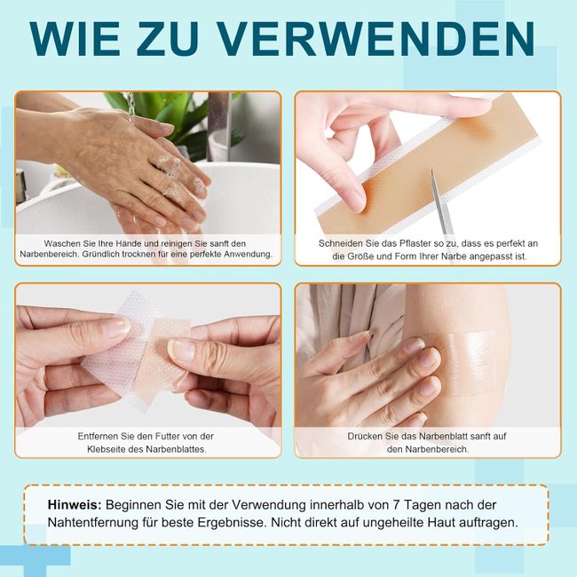 HUALIJIA Silikon Narbenpflaster für die Haut
