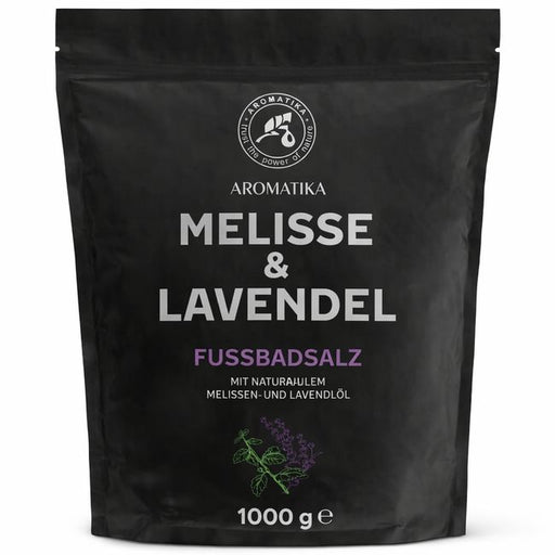 AROMATIKA  Fußbadesalz mit Meersalz und Ätherischem Lavendelöl & Melissenöl