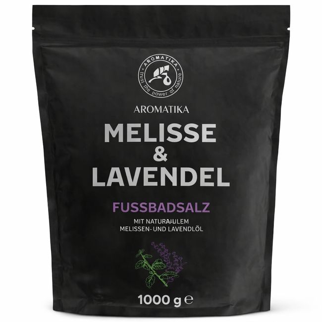 AROMATIKA  Fußbadesalz mit Meersalz und Ätherischem Lavendelöl & Melissenöl