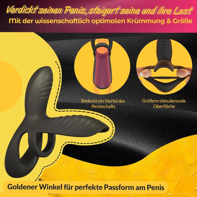 YAWNSHE Penisring Vibrator Penishülle mit Klitorisstimulator