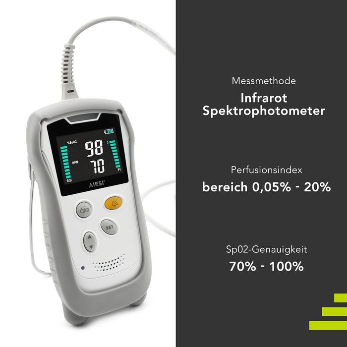 AIESI A3 Hand-Pulsoximeter für Erwachsene
