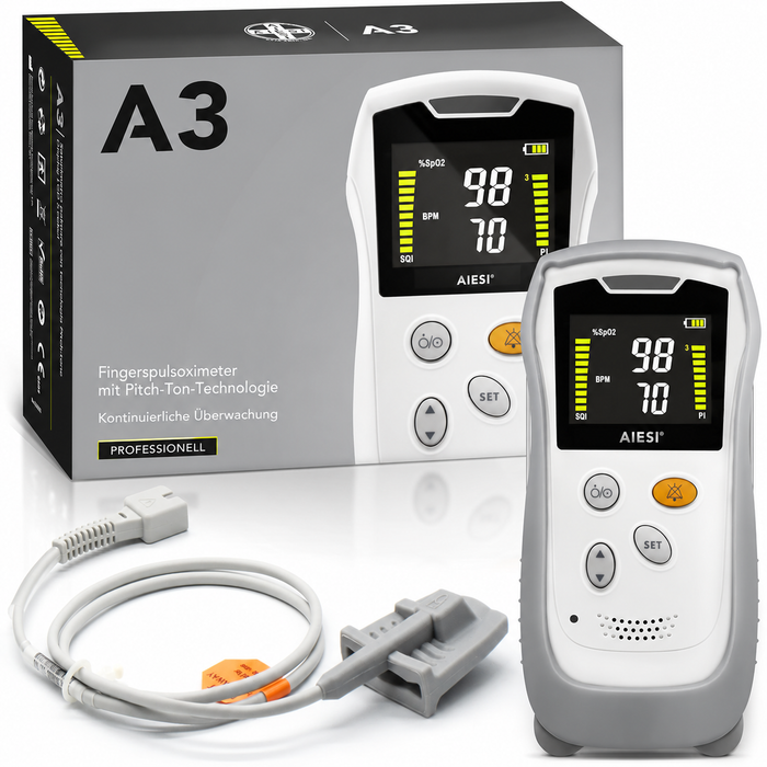 AIESI A3 Hand-Pulsoximeter für Erwachsene