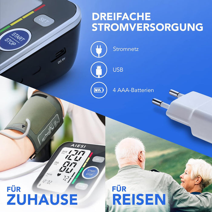 AIESI A6 digitales Oberarm-Blutdruckmessgerät