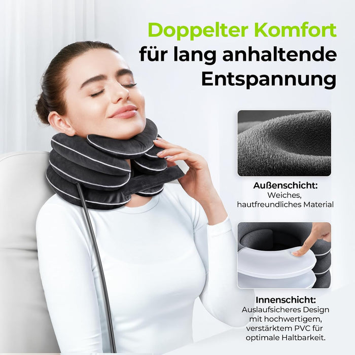 AUVON NI3663 aufblasbare dreilagige Nackenstütze