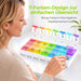 AUVON Wochen-Tablettenbox mit Druckknopfdeckeln