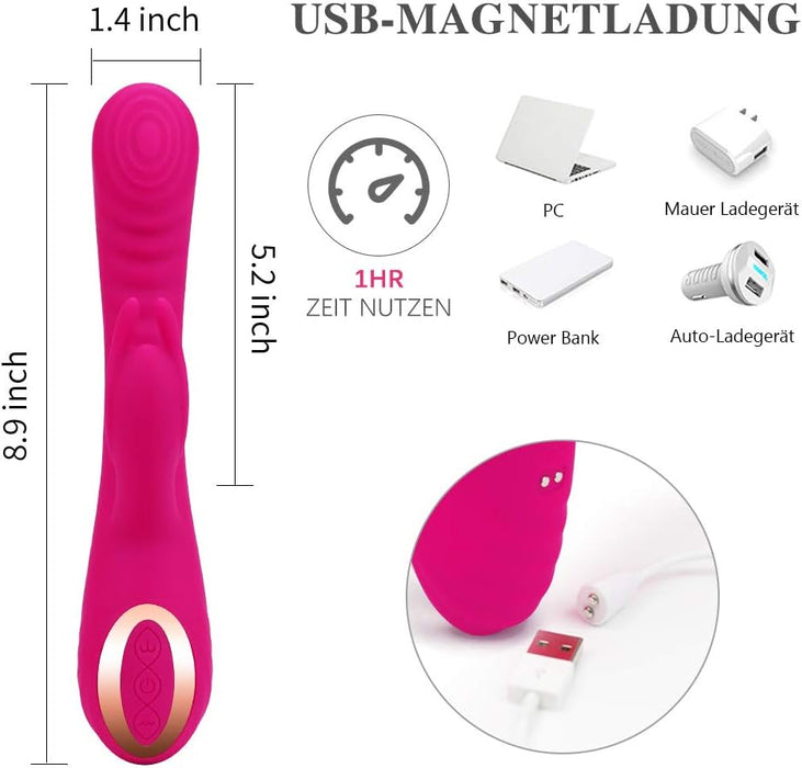 Adorime Dreimotoren-Vibrator mit Flatterfunktion