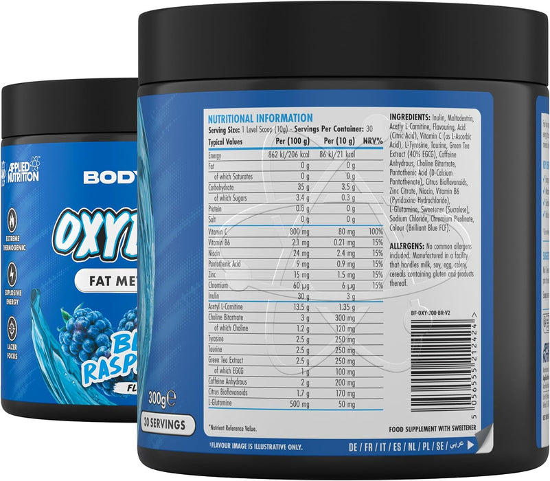 Applied Nutrition BodyFuel OxyBurn Blaue Himbeere