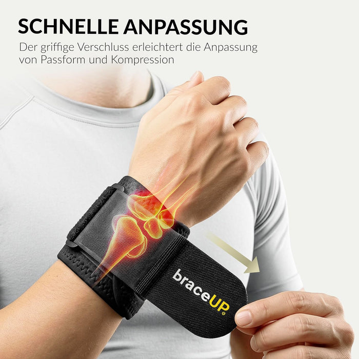 BraceUP Handgelenk-Wickelbandage B401, schwarz
