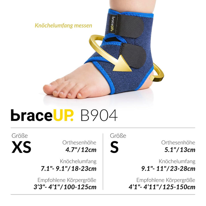 BraceUP Kinder-Sprunggelenkbandage, S