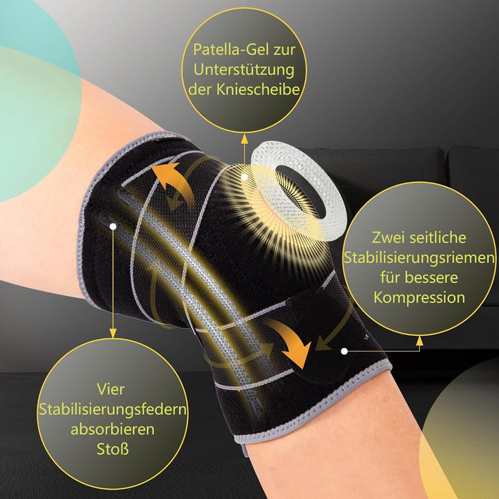 BraceUP Kniebandage B707 mit Patella-Gelpolster, S/M