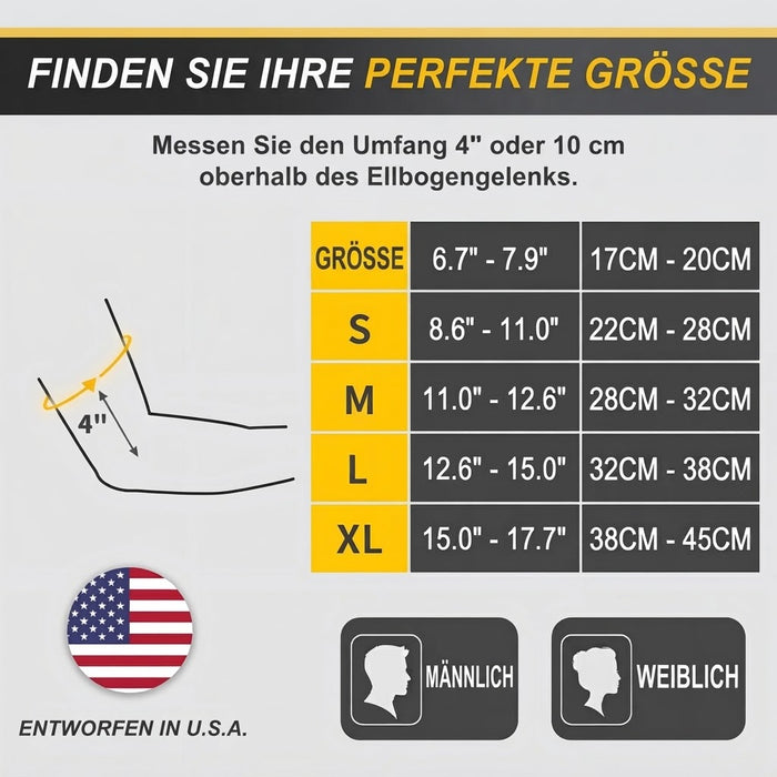 CAMBIVO Ellenbogen-Kompressionsbandagen EB20, L