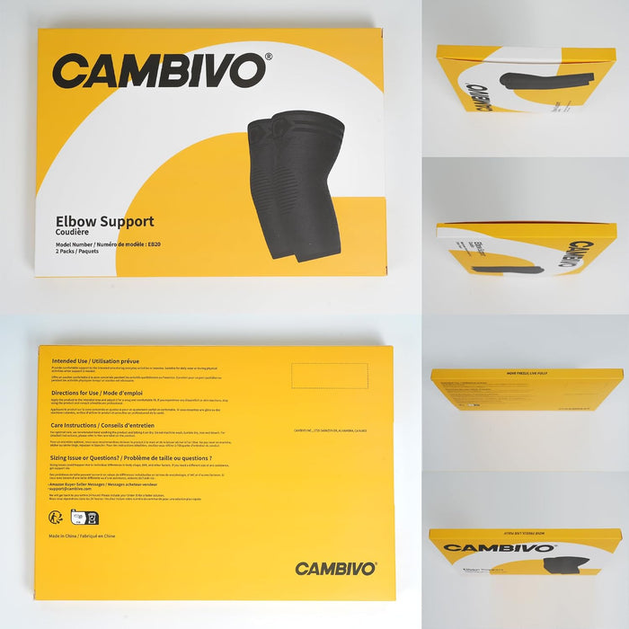 CAMBIVO Ellenbogen-Kompressionsbandagen EB20, L