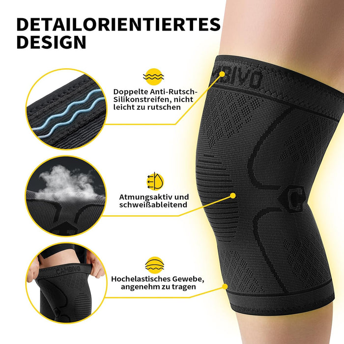 CAMBIVO Knie-Kompressionsbandagen NS10, L
