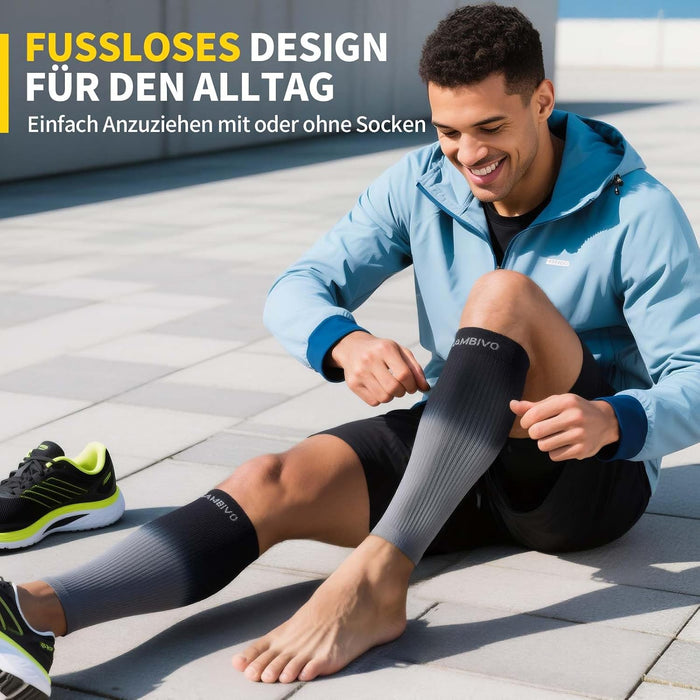 CAMBIVO Waden-Kompressionsstulpen CS15, XL, grau