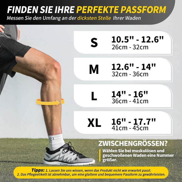 CAMBIVO Waden-Kompressionsstulpen CS15, XL, grau