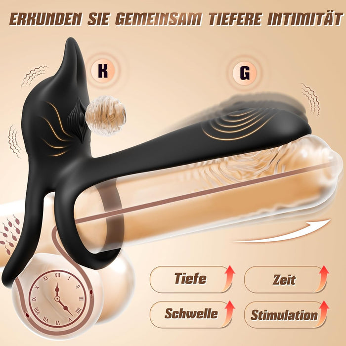 Cacuola Doppel-Penisring mit zwei Vibrationsmotoren