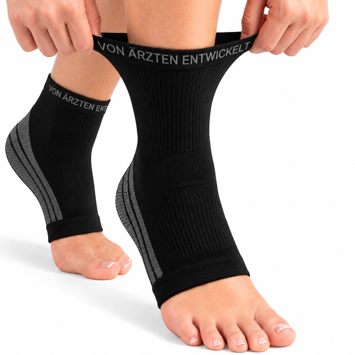 Dr. Arthritis Kupfer-Sprunggelenkbandagen, M, schwarz