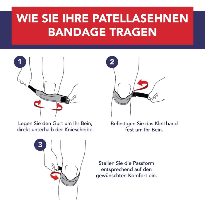 Dr. Arthritis Patellasehnenbandage, schwarz