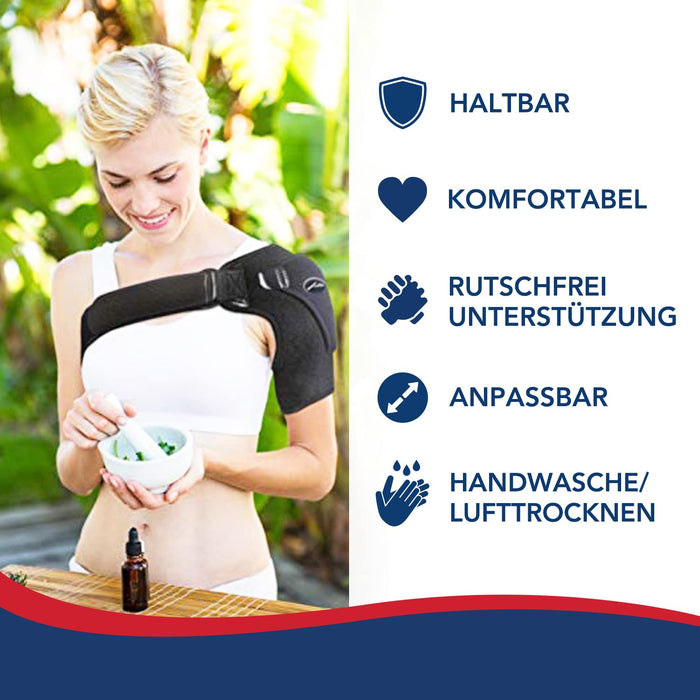 Dr. Arthritis Schulterbandage, schwarz, rechts/links