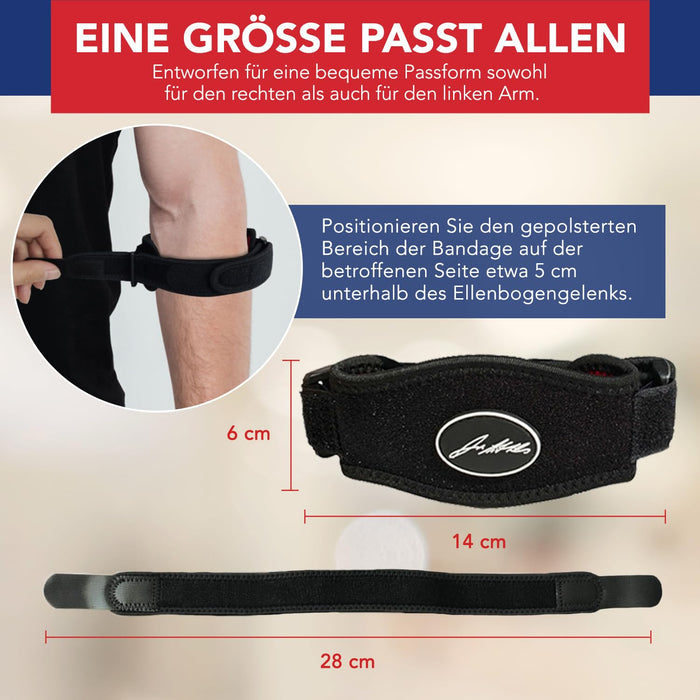 Dr. Arthritis Unterarmbandagen, schwarz