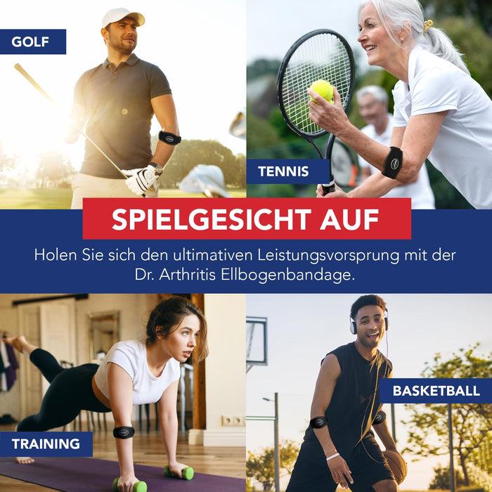Dr. Arthritis Unterarmbandagen, schwarz