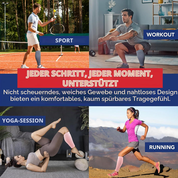 Dr. Arthritis Waden-Kompressionsstulpen, L, grau