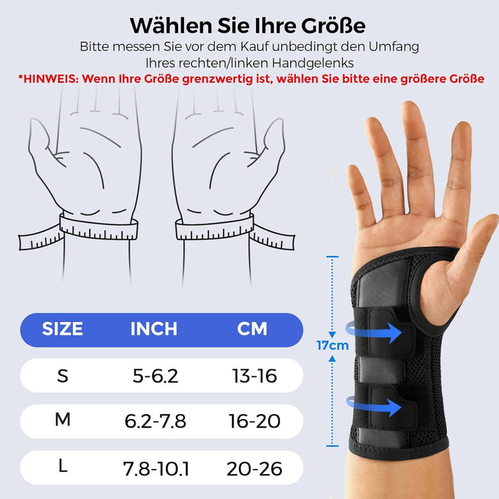 FREETOO HP-25 flexible Handgelenkschiene rechts M grau