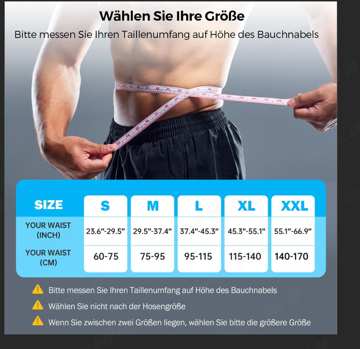 FREETOO Rückenstützgürtel mit sechs Stützen M schwarz