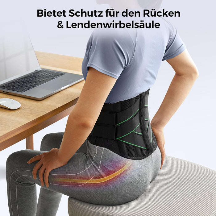 FREETOO WP-26 Rückenstützgürtel mit Lendenpolster M schwarz