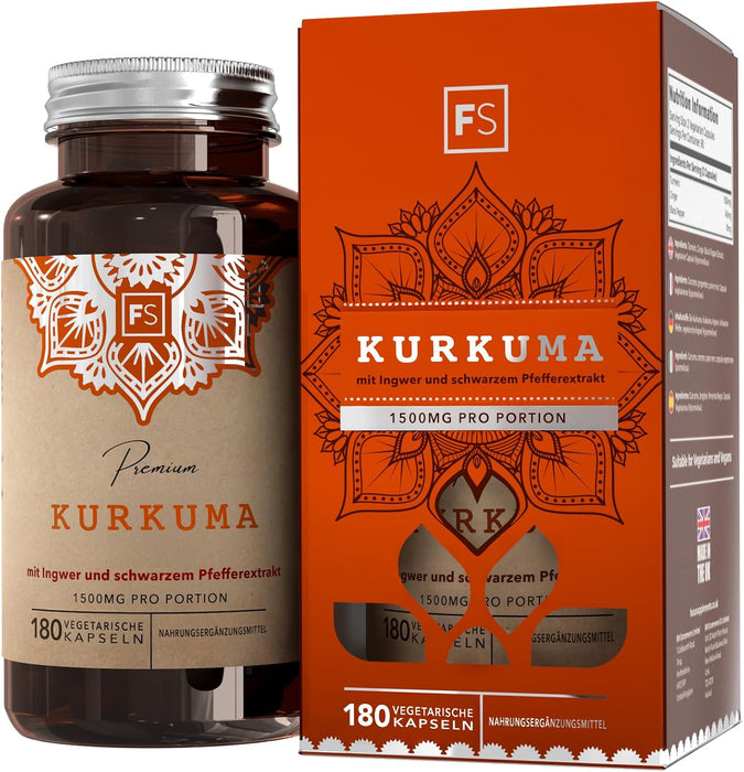 Focus Supplements Kurkuma mit Pfeffer und Ingwer