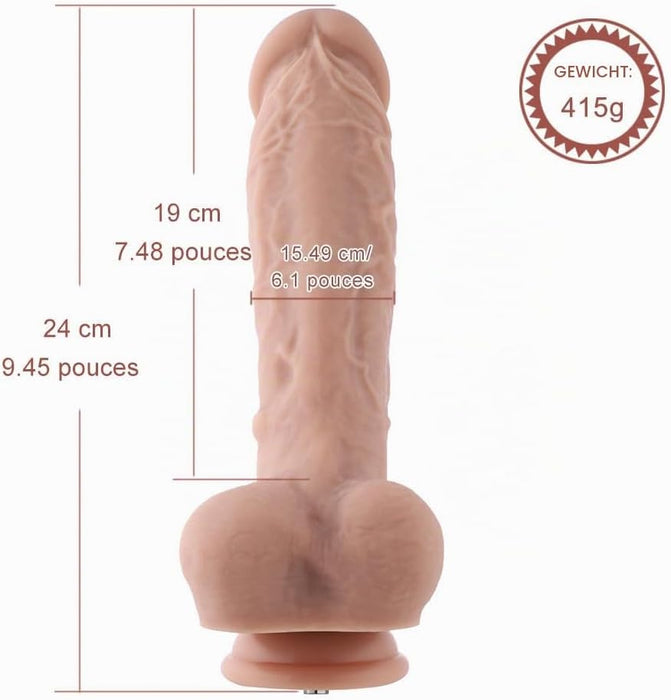 HISMITH KlicLok Silikondildo 23 cm