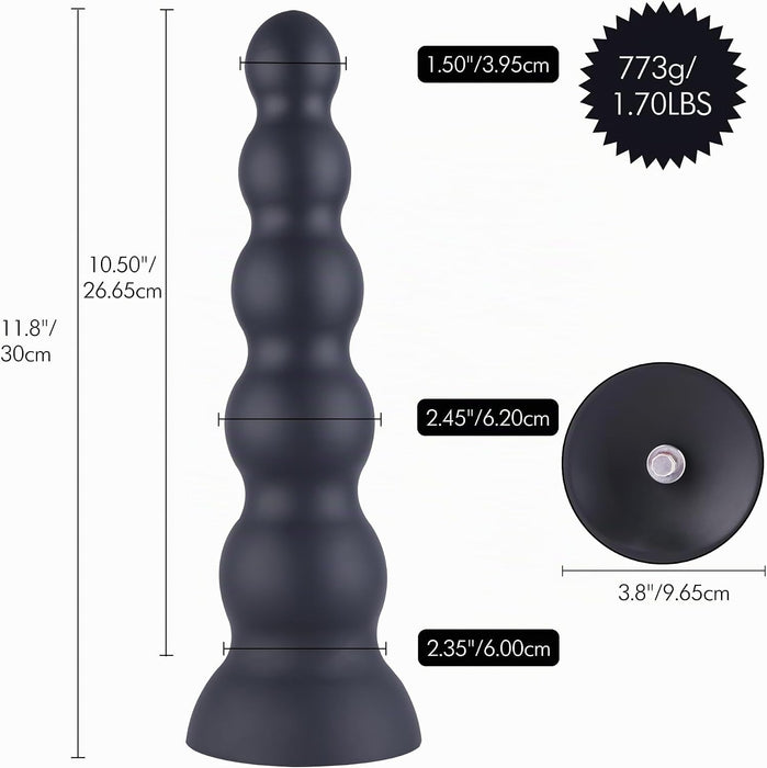 HISMITH Silikon-Analdildo mit fünf Kugeln, 30 cm