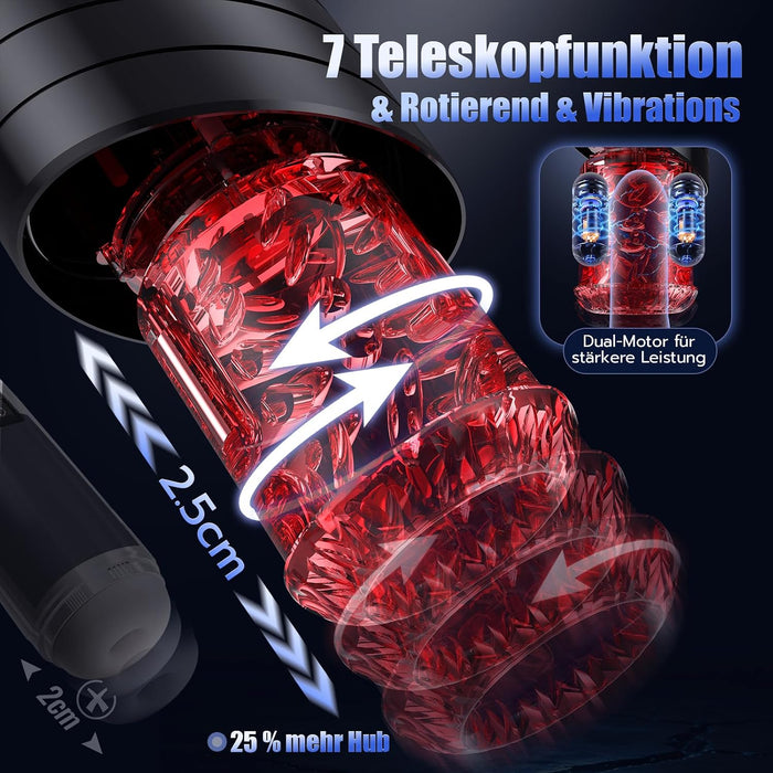 HIVEFUN elektrischer Masturbator mit Saugfunktion Schwarz