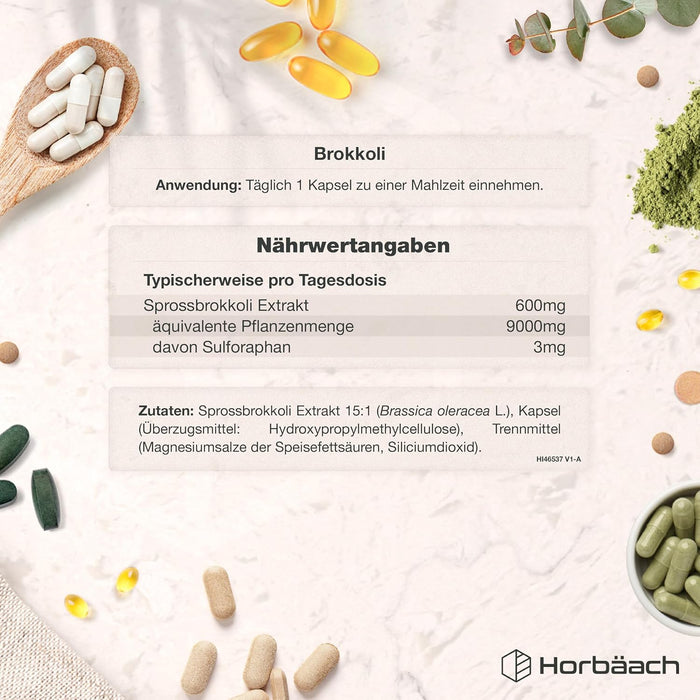 Horbäach Brokkolisprossen-Extrakt, 180 Kapseln