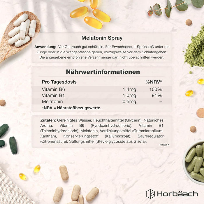 Horbäach Melatonin-Spray mit B-Vitaminen
