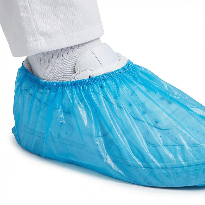 KMINA PE-Einweg-Schuhüberzieher 41 x 15,5 cm blau