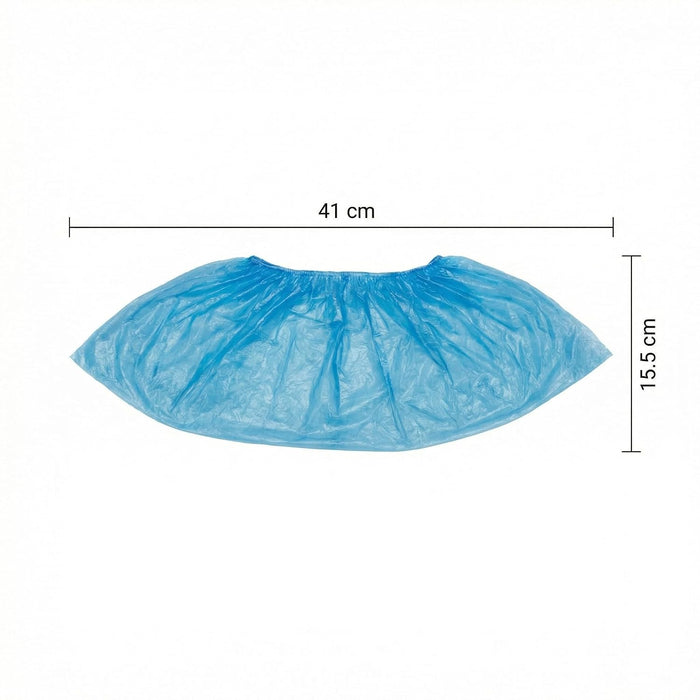 KMINA PE-Einweg-Schuhüberzieher 41 x 15,5 cm blau