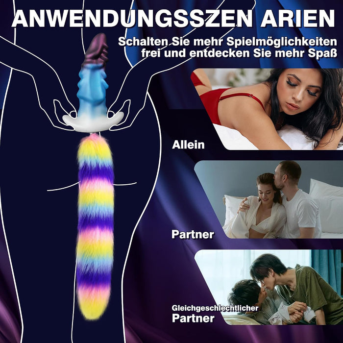 Laphwing Silikon-Analplug mit abnehmbarem Kunstfellschwanz