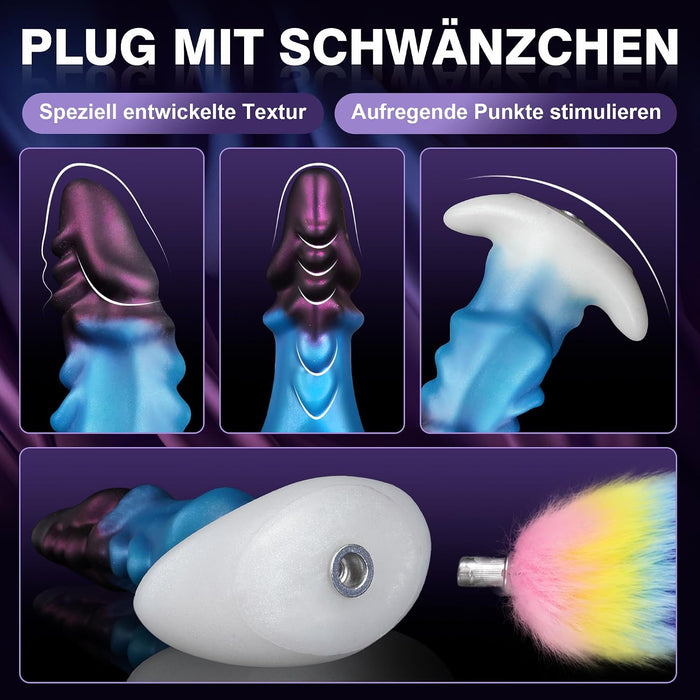 Laphwing Silikon-Analplug mit abnehmbarem Kunstfellschwanz