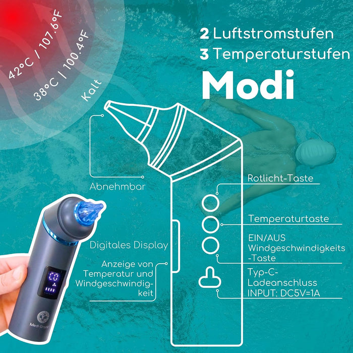 Medi Grade EDR01 elektrischer Ohrentrockner mit USB-C