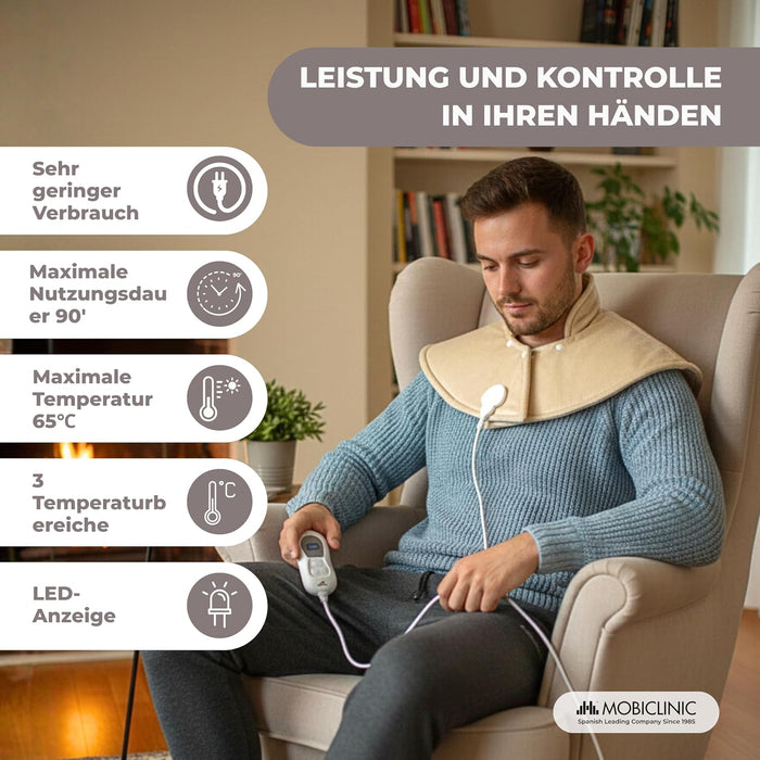 Mobiclinic Nackenheizkissen 62 x 60 cm, Beige