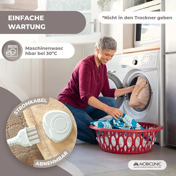 Mobiclinic Nackenheizkissen 62 x 60 cm, Beige