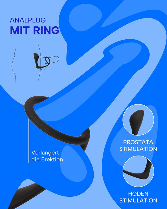 MySecretCase Analplug mit integriertem Penisring