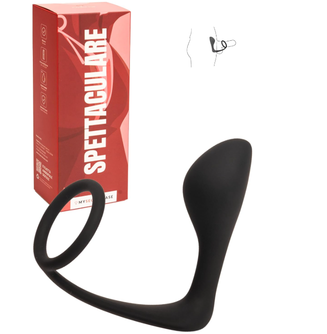 MySecretCase Analplug mit integriertem Penisring