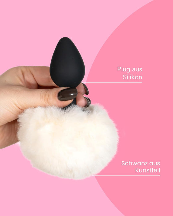 MySecretCase Be My Bunny Analplug mit Kunstfell-Puschel