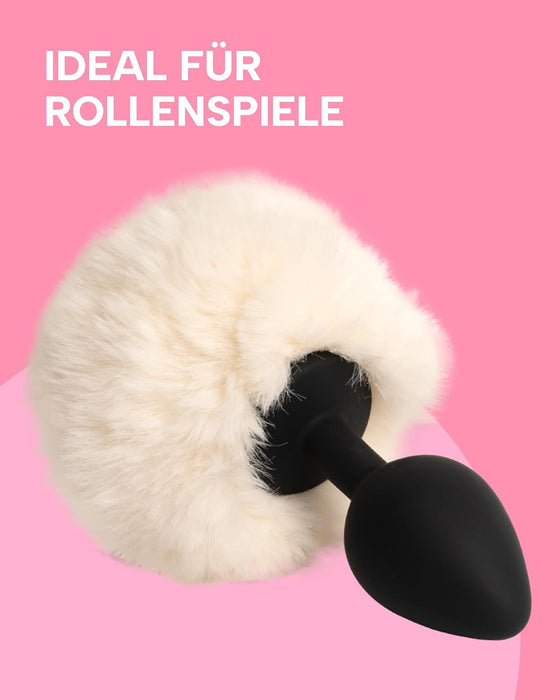 MySecretCase Be My Bunny Analplug mit Kunstfell-Puschel