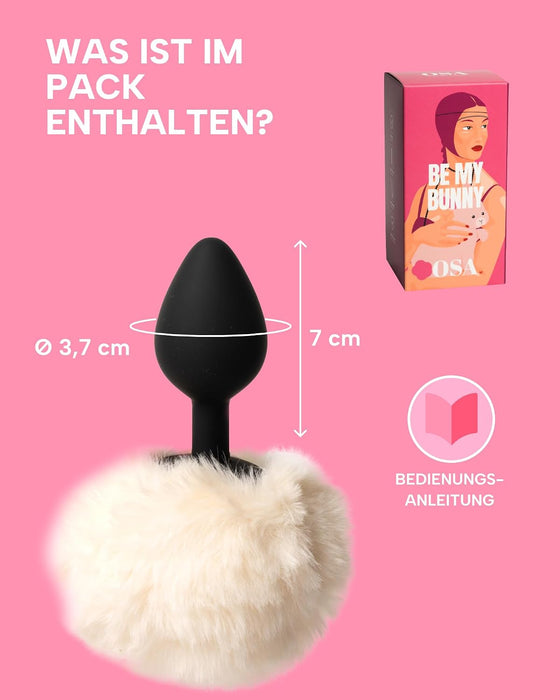 MySecretCase Be My Bunny Analplug mit Kunstfell-Puschel