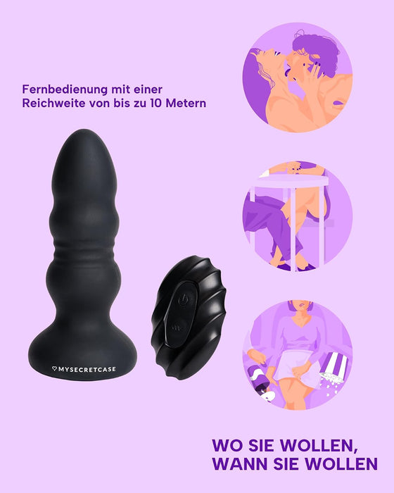 MySecretCase LED-Analvibrator mit Fernbedienung
