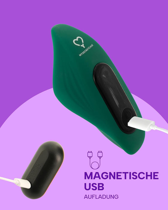 MySecretCase Mini-Auflegevibrator mit Fernbedienung